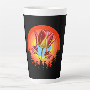 tulips nature botanical plant  latte mug