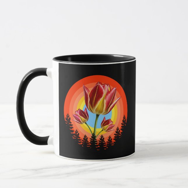 tulips nature botanical plant  mug (Left)