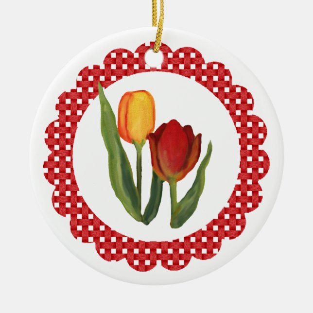 Tulips Ornament (Front)