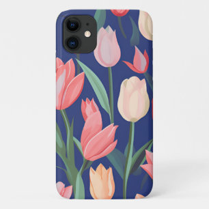 Tulips pattern. iPhone 11 case