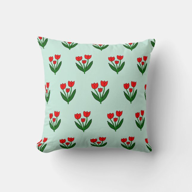 Tulips Pattern Cushion (Front)