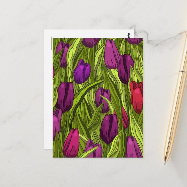Tulips Postcard (Front/Back In Situ)