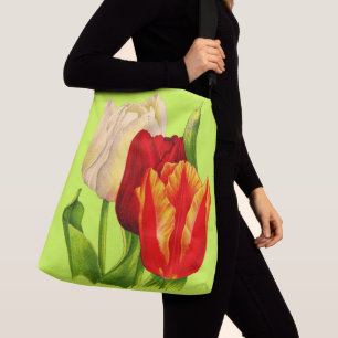 tulips print crossbody bag