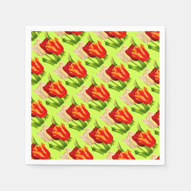 tulips print napkin (Front)