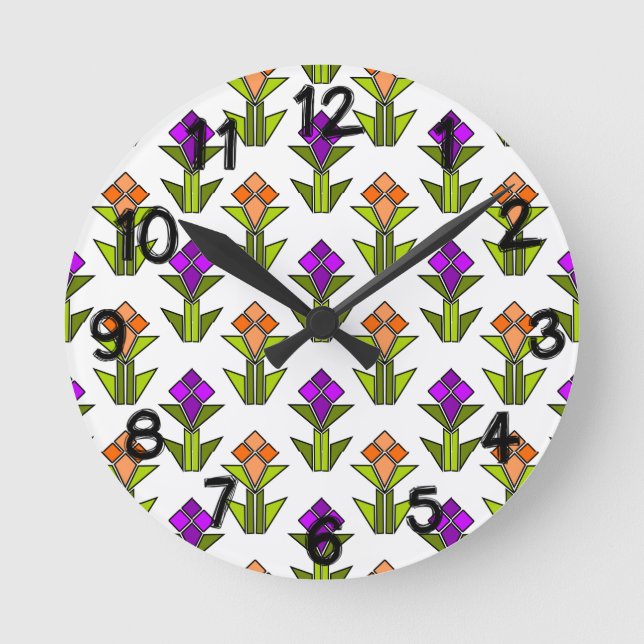 Tulips Round Clock (Front)