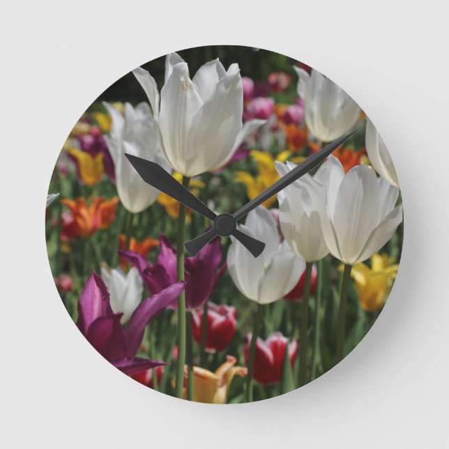 Tulips Round Clock (Front)