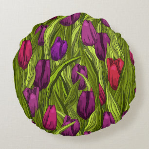 Tulips Round Cushion