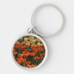 Tulips Round Keychain