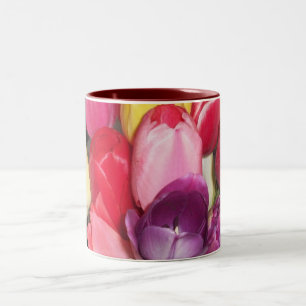 Tulips Says it All Two-Tone Coffee Mug