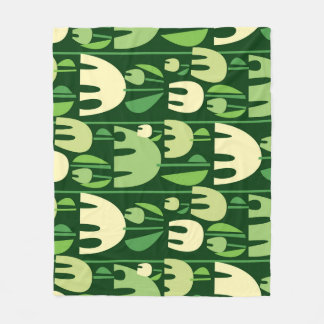 Tulips Scandinavian Style Pattern Fleece Blanket