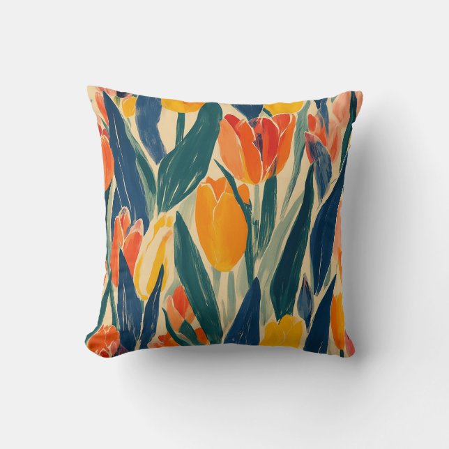 Tulips Spring Radiance Cushion (Front)