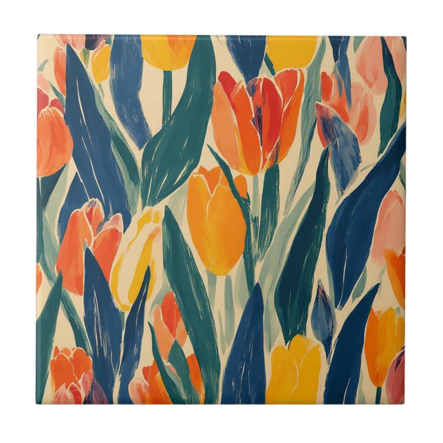 Tulips Spring Radiance Tile (Front)