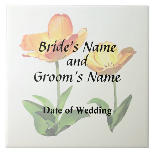 Tulips Tall and Short Wedding Products Tile (Front)
