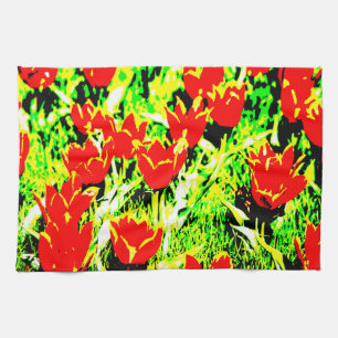 Tulips Tea Towel
