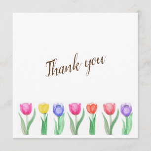 Tulips Thank you card