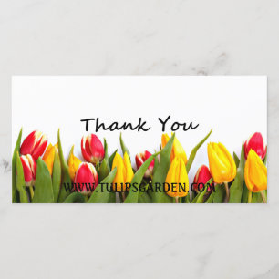 Tulips Thank-You Customisable Photo Card