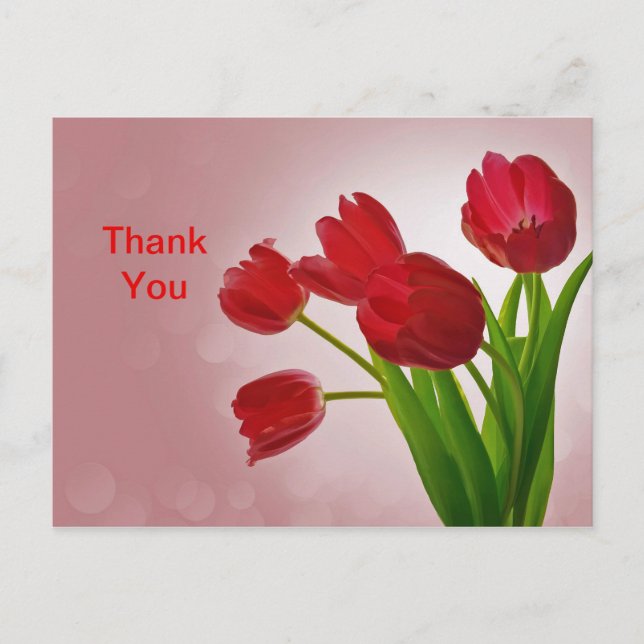 Tulips Thank You Postcard (Front)