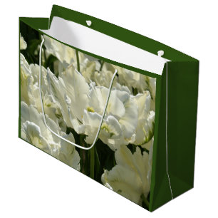 Tulips the white large gift bag