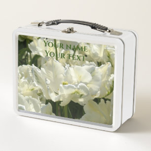 Tulips the white metal lunch box