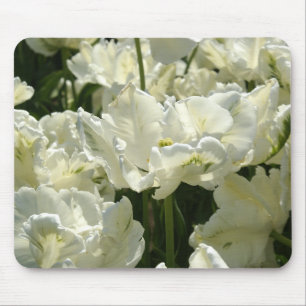 Tulips the white mouse mat