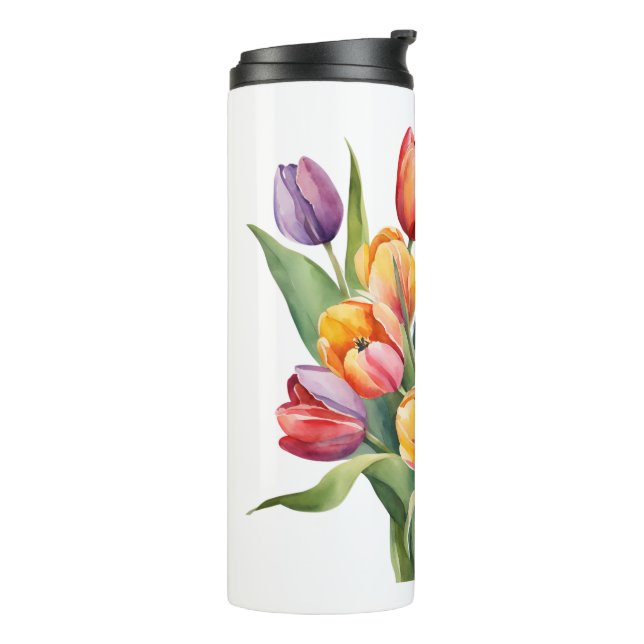 Tulips Thermal Tumbler (Rotated Left)