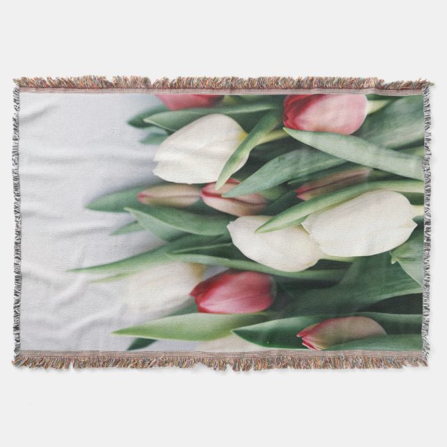Tulips Throw Blanket (Front)