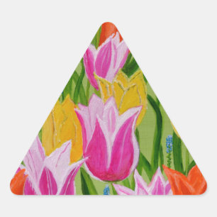 Tulips Triangle Sticker