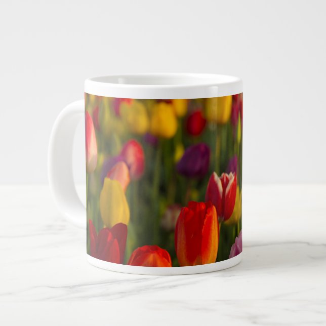Tulips, Tulip Festival, Woodburn, Oregon, USA 2 Large Coffee Mug (Front Left)