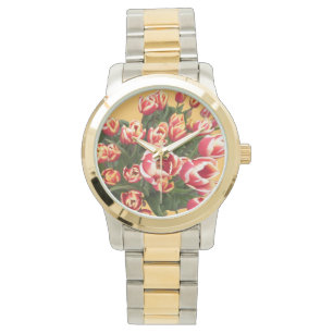 Tulips Two Tone Bracelet Watch
