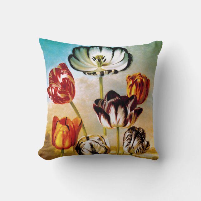 Tulips Under The Sky Pillow (Front)