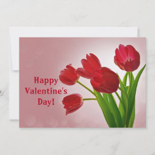 Tulips Valentine's Day Flat Card