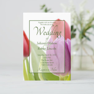 Tulips wedding invitation
