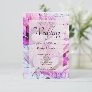 Tulips wedding invitation