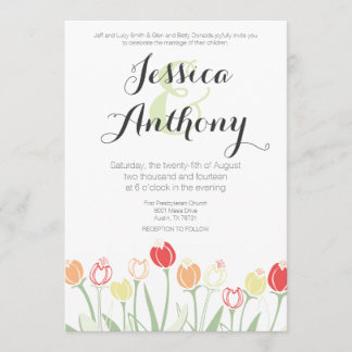 Tulips Wedding Invitation | Bright Colours