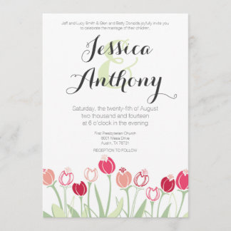 Tulips Wedding Invitation | Red Colours