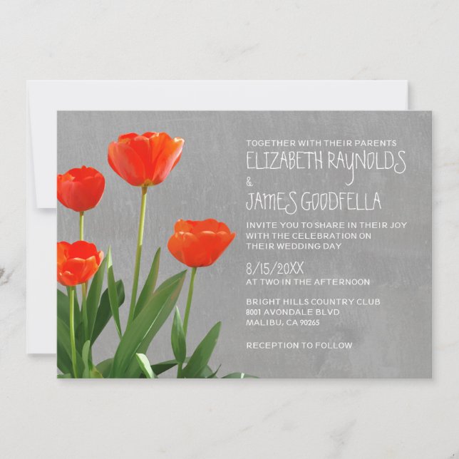 Tulips Wedding Invitations (Front)