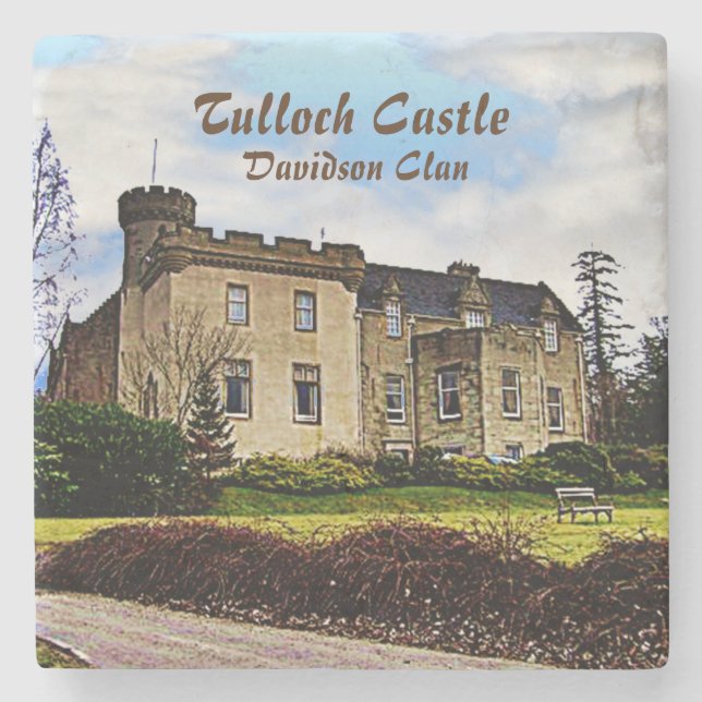 Tulloch Castle – Davidson Clan Stone Coaster (Front)