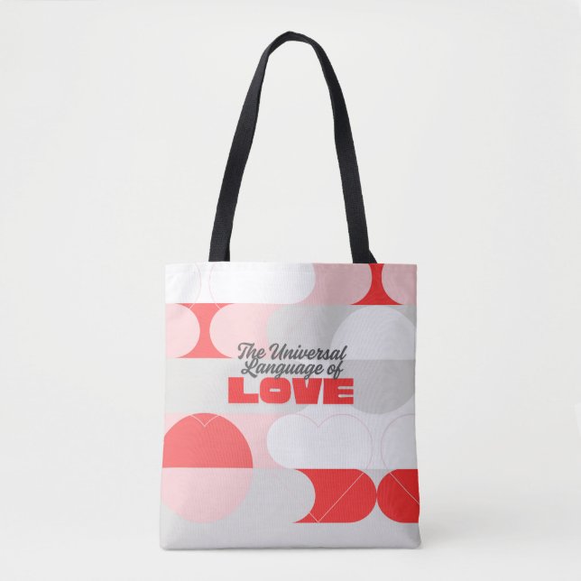 TULOL Red Pink White Tote Bag (Front)