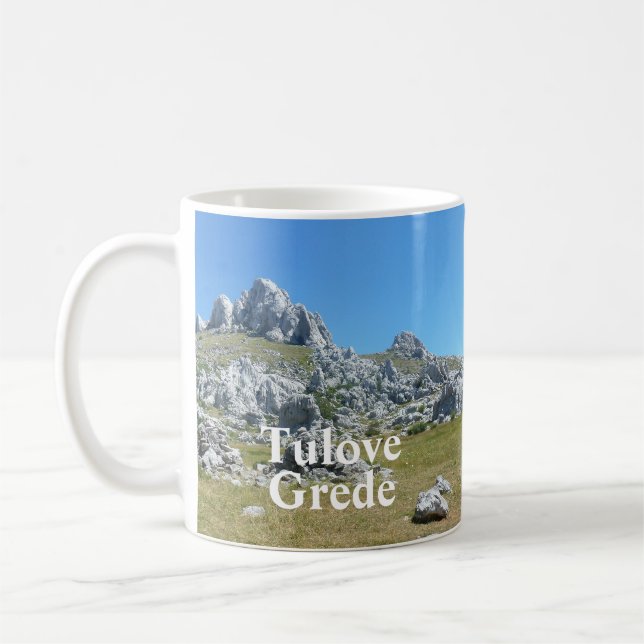 Tulove Grede, Velebit Mountains, Dalmatia, Croatia Coffee Mug (Left)