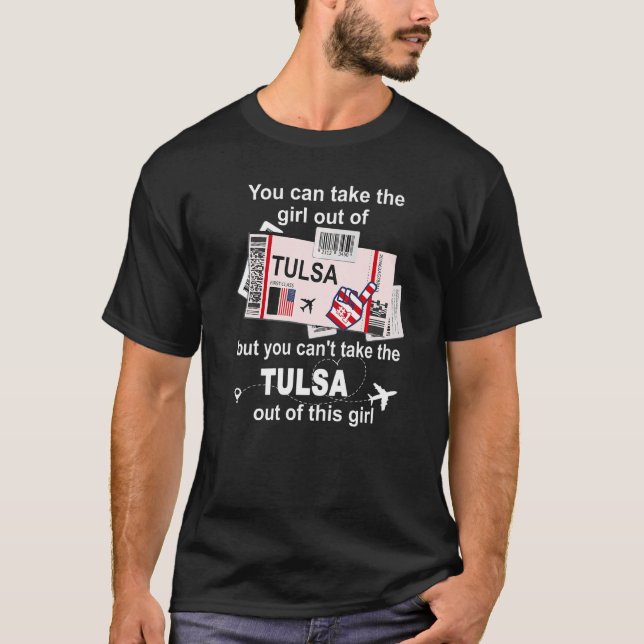 Tulsa Boarding Pass  Tulsa Girl T-Shirt (Front)