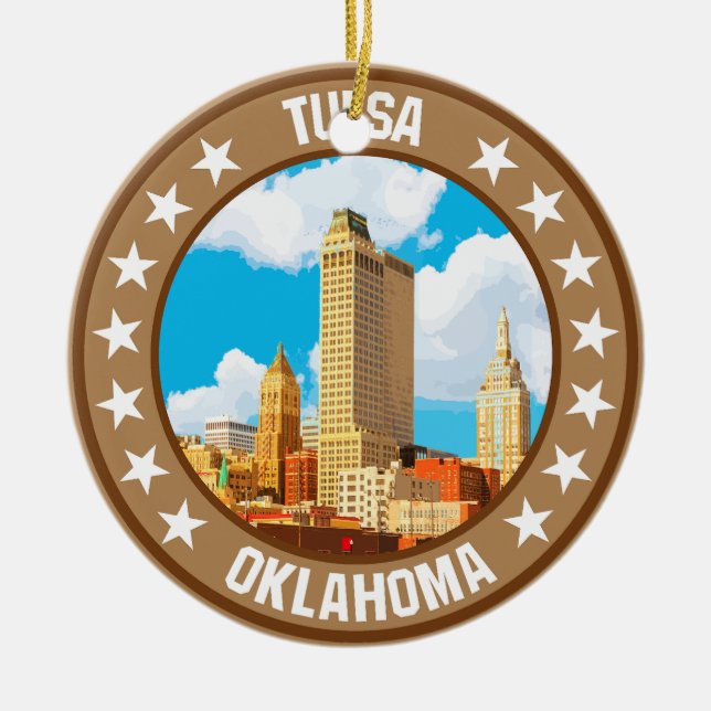 Tulsa                                              ceramic tree decoration (Front)