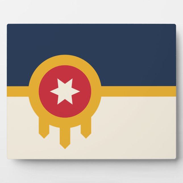 Tulsa City Flag Plaque (Front)