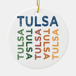 Tulsa Cute Colorful Ceramic Tree Decoration
