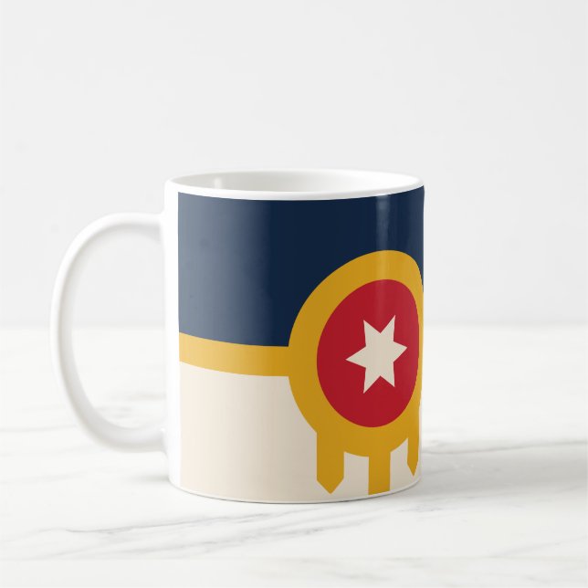 Tulsa flag Towel Coffee Mug (Left)
