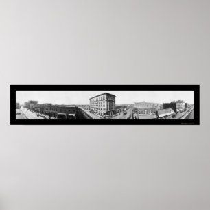 Tulsa OK Panoramic Photo 1909 Poster