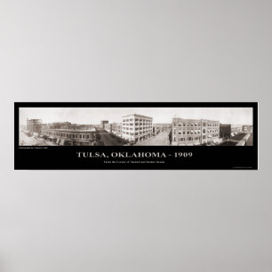 Tulsa, OK - Panoramic Photograph - 1909 Poster