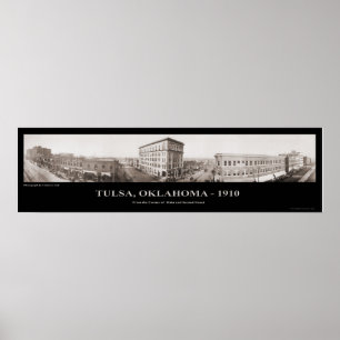 Tulsa, OK -  Panoramic Photograph - 1910 Poster