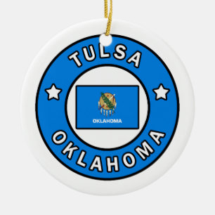 Tulsa Oklahoma Ceramic Tree Decoration