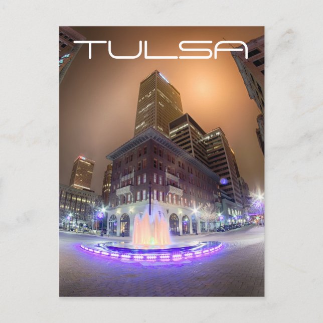 Tulsa Oklahoma downtown Postcard (Front)