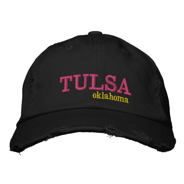 Tulsa Oklahoma Fashionable Embroidered Hat (Front)